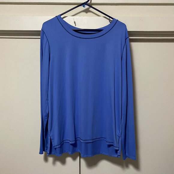Cuddl Duds, blue/purple long sleeve super comfy tunic, size M - Picture 1 of 11